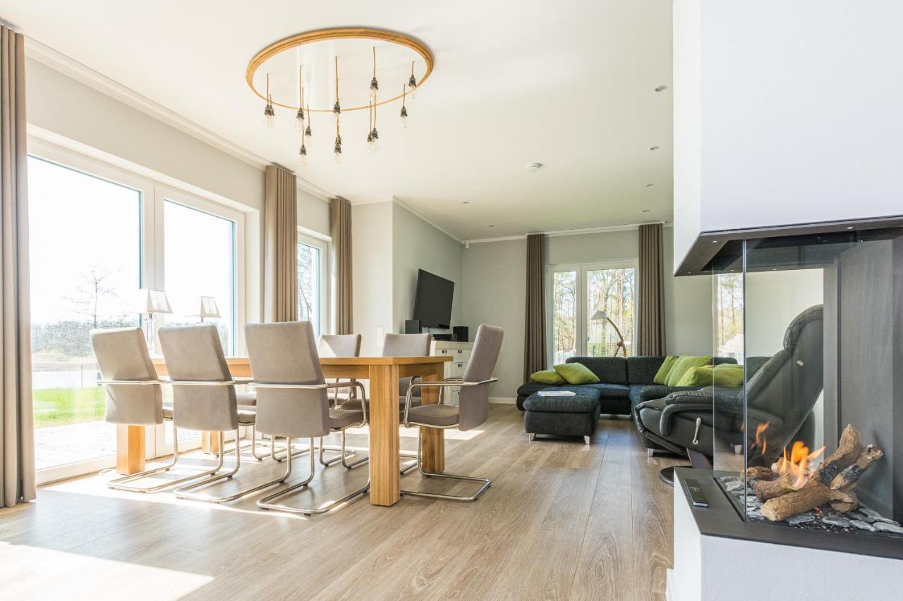 Luxus-See-Domizil Mit Sauna, Kamin Und Boot-130 Qm Fuer 6 Personen Krakow am See Exteriör bild